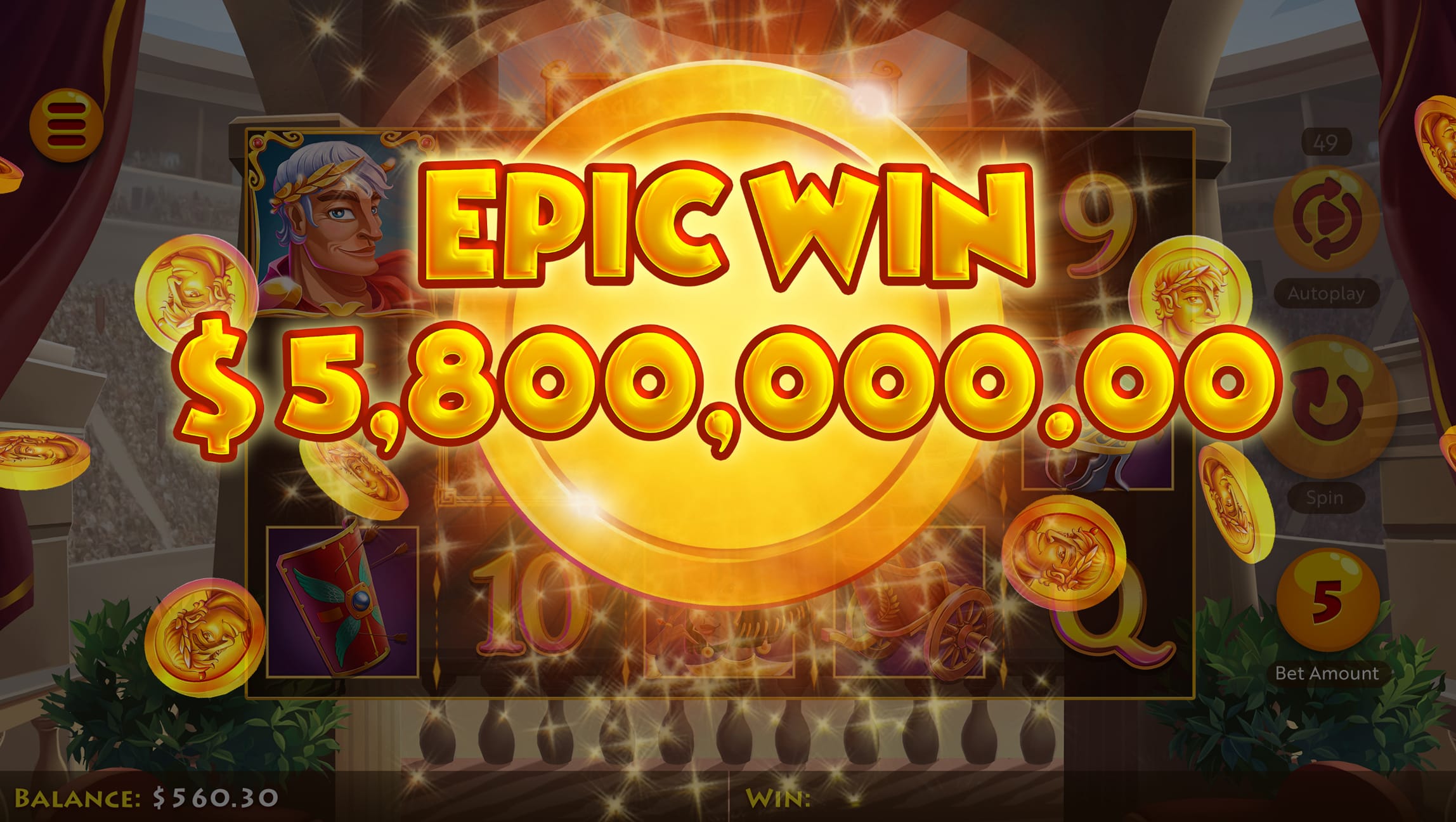 Caesar's Victory game screen