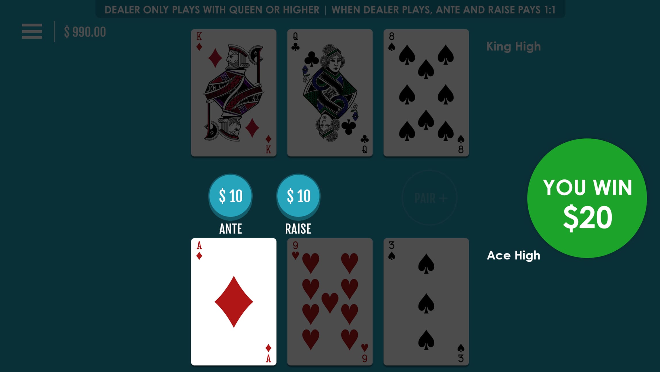 Tri Card Poker