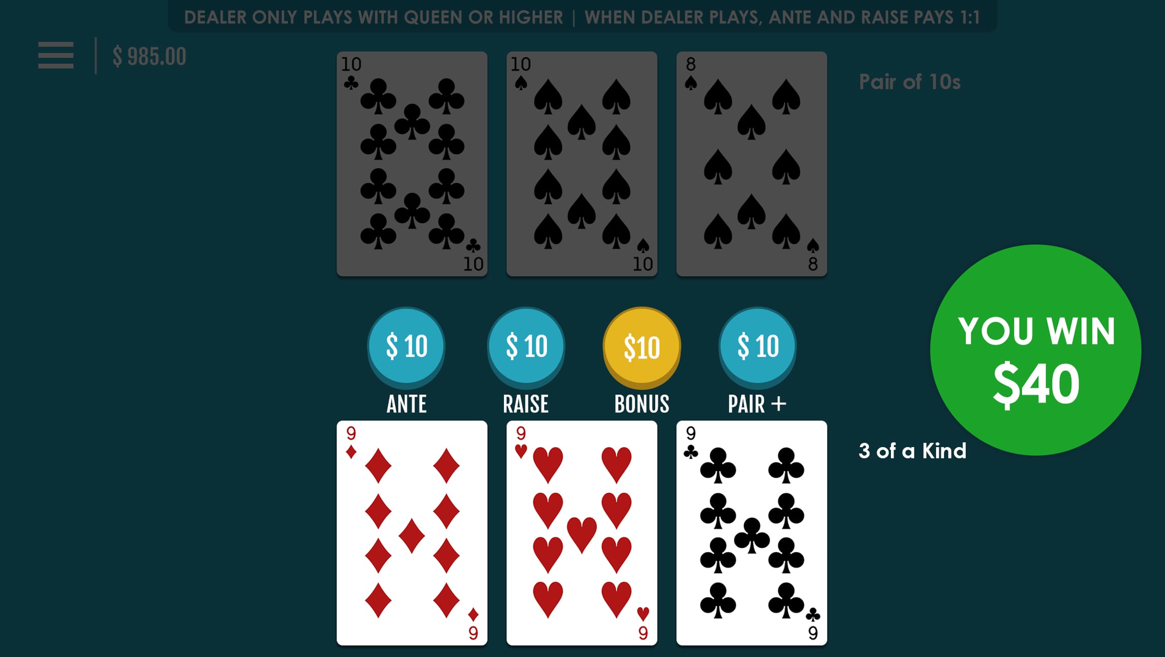 Tri Card Poker